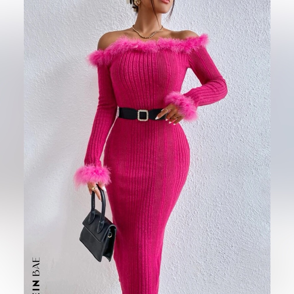 Shein- Long Pink Dress